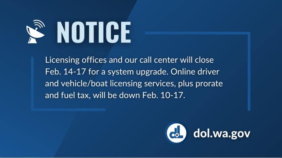 WA DOL services down