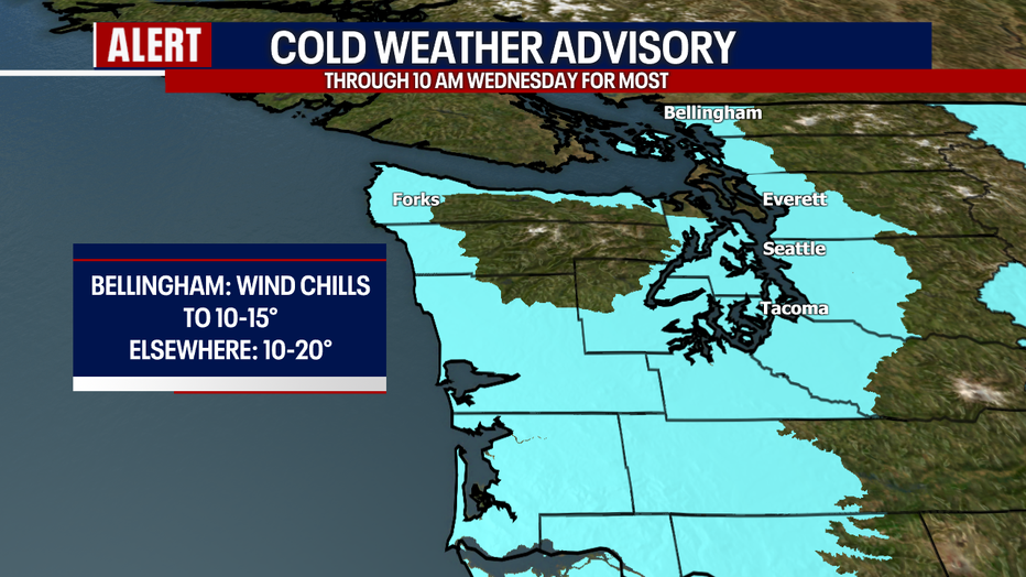 Frozen temperatures will be dangerous around West Washington on Tuesday and Wednesday.