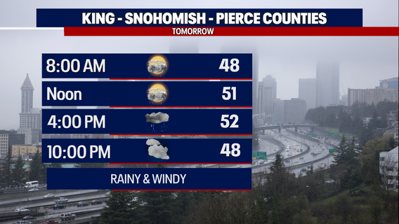 Seattle weather: Wet weekend ahead for western WA