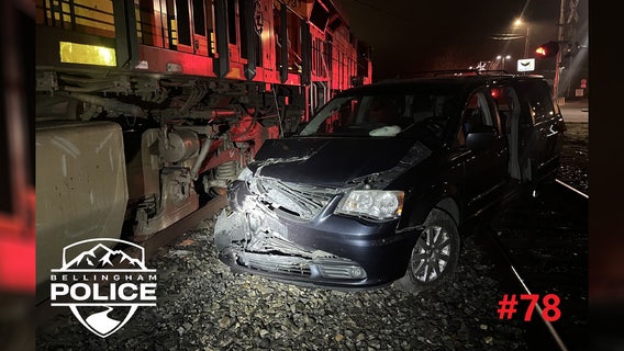 Taxi driver arrested for DUI after car struck by train in Bellingham, WA