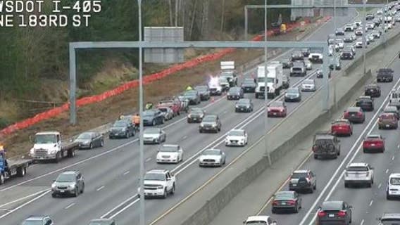 2 multi-car crashes cause miles-long traffic backup in Bothell, WA