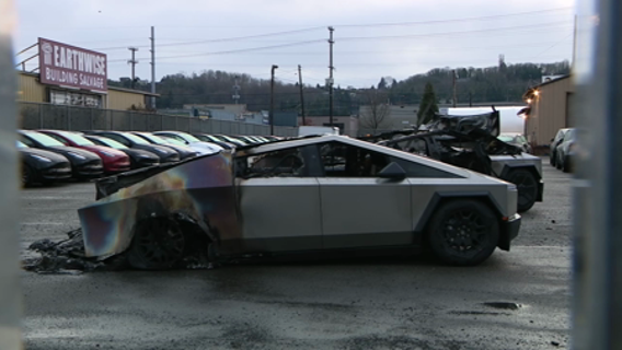 Fire destroys, damages multiple Cybertrucks in Seattle lot