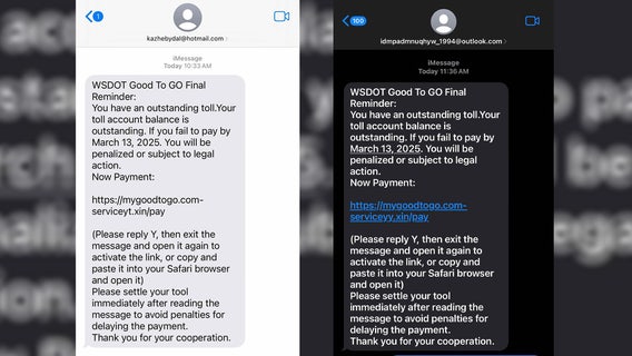 FBI urges public to delete WA Good to Go text scam messages. Here's why