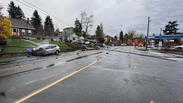 Suspected DUI driver arrested after crash into Bothell power poles
