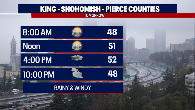 Seattle weather: Wet weekend ahead for western WA