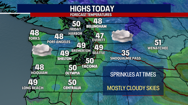 Cool, wet week ahead in Seattle and Western Washington