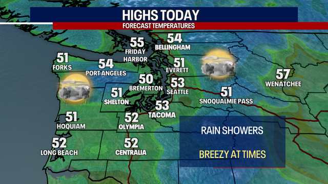 Seattle weather: Showers Friday, drier weekend ahead