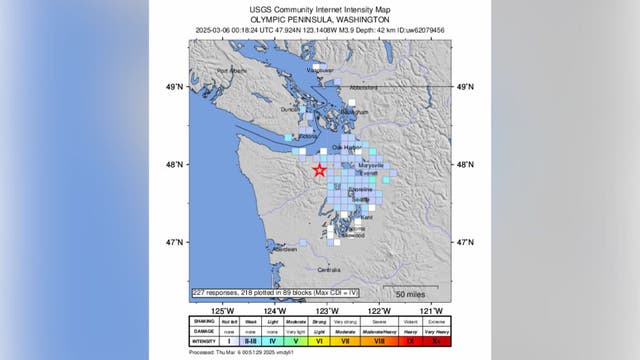 3.9 magnitude earthquake strikes near Port Angeles, WA