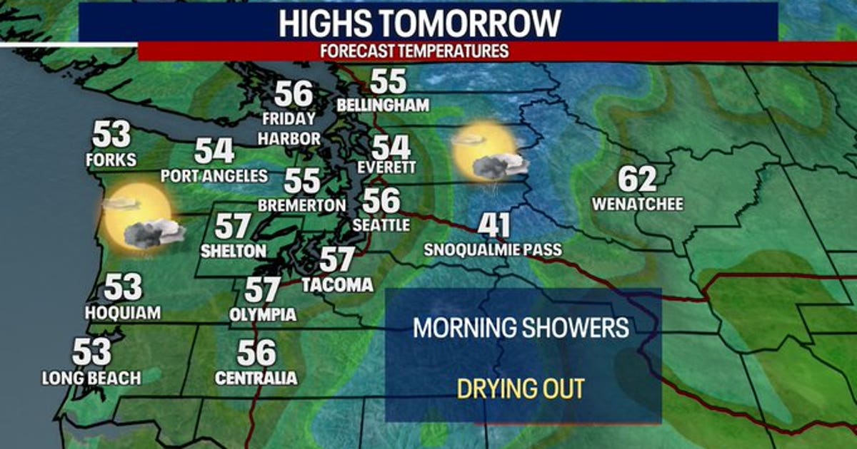 A few spotty showers with more sunbreaks Monday | FOX 13 Seattle