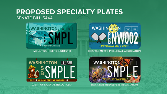 WA lawmakers weigh new license plates, rules as session wanes