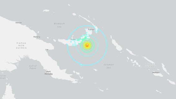 6.9M earthquake strikes near New Britain region of Papua New Guinea