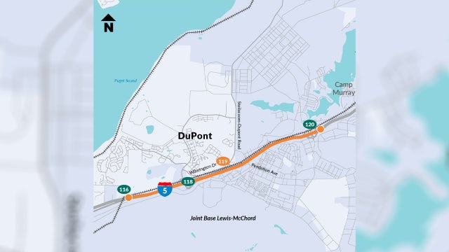 I-5 construction closures near WA’s JBLM to cause traffic delays in April