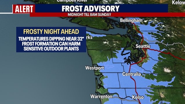 Seattle Weather: A Frosty Night with a Warm Up Later Next Week