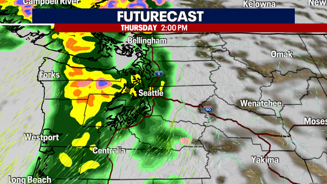 Seattle weather: Widespread rain hits Thursday afternoon