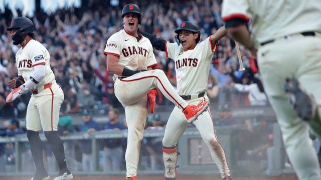 Giants beat Mariners 10-9 in 11 innings on Willy Adames two-run single