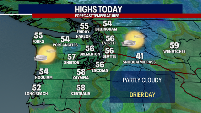 Seattle weather: Turning sunny and warmer the next few days