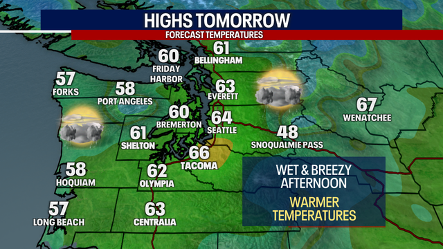 Seattle weather: Rain returns Thursday afternoon after dry, warm morning