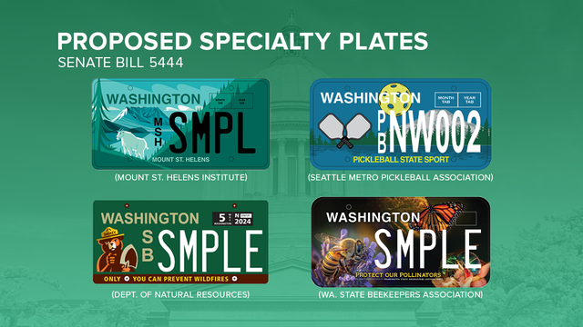 WA lawmakers weigh new license plates, rules as session wanes