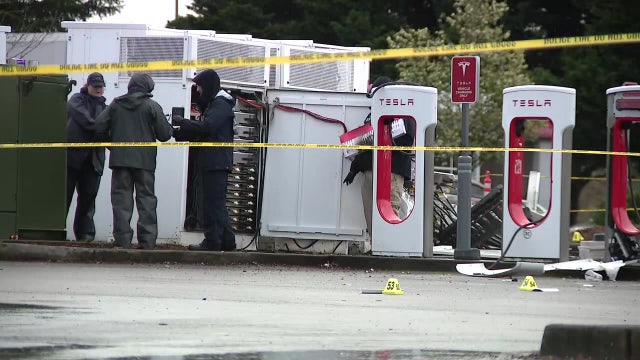 FBI investigating Tesla charging station damaged overnight in Lacey, WA