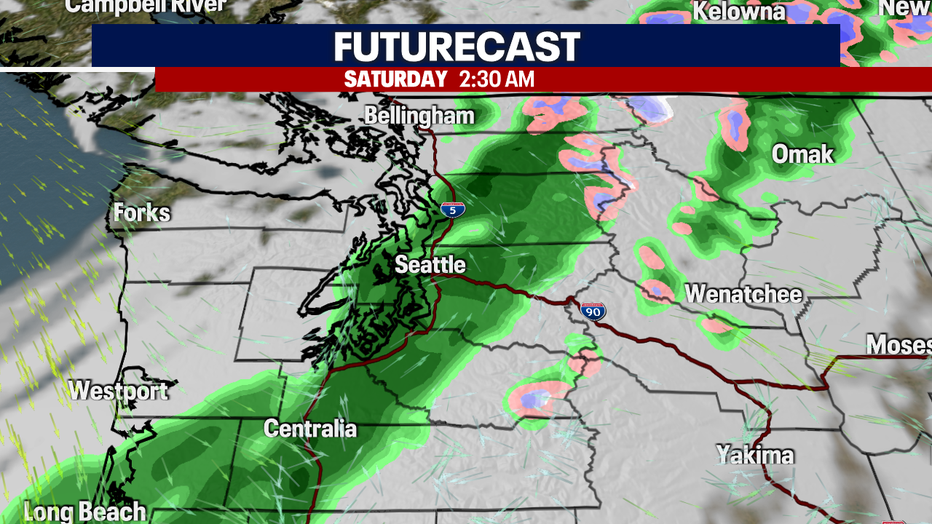 A slight chance of showers return by this weekend.
