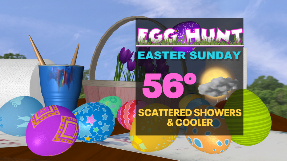 Mostly cloudy skies, temperatures in the mid 50s and slightly damp weather are on tap for Seattle on Easter Sunday.