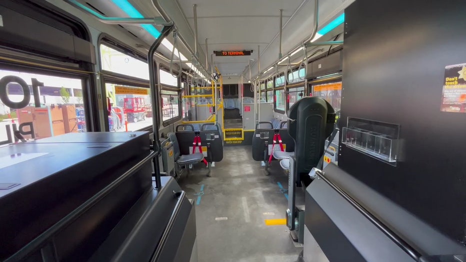 Tukwila zero emission bus interior