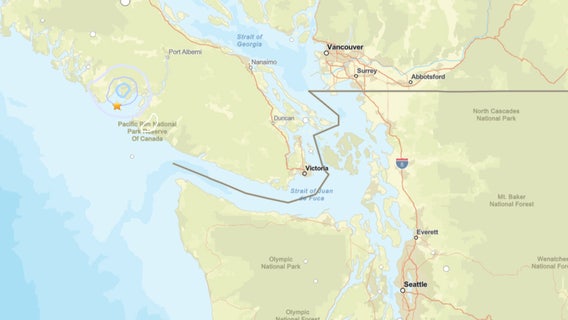 3.3 magnitude earthquake strikes near Vancouver Island