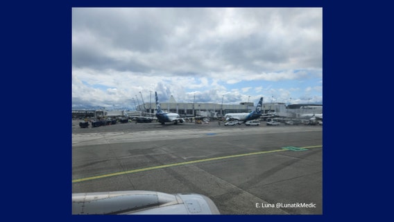 2 Alaska Airlines planes clip wings at Sea-Tac Airport