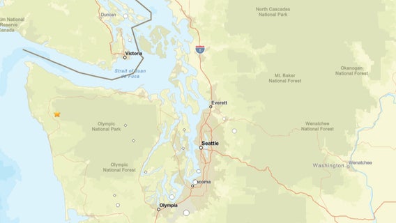 Shallow 2.5-magnitude earthquake strikes near Forks, WA