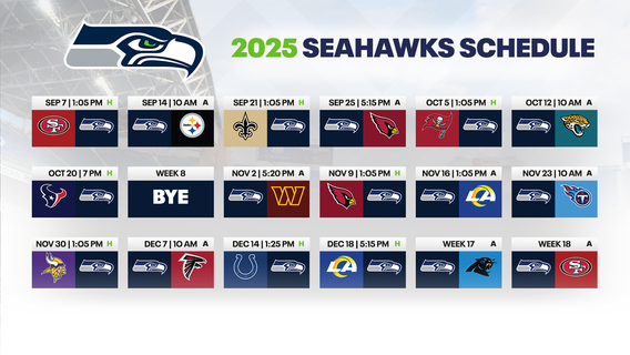 Seattle Seahawks 2025 schedule released, here are all 17 matchups