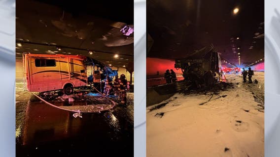 I-90 East back open after RV fire in Seattle's Mount Baker Tunnel