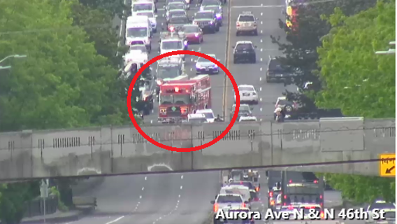 Crash clears on Seattle's Aurora Bridge