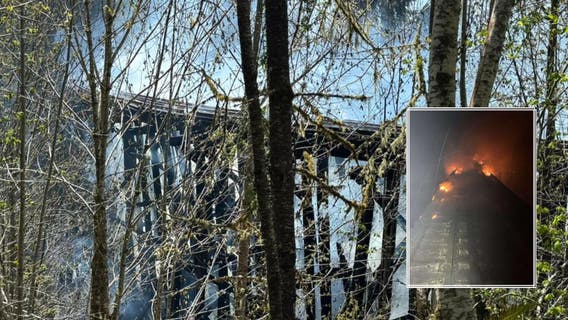 Subject identified after fire destroys bridge on Mt. Rainier Scenic Railroad