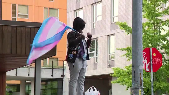 Protesters gather at speaking event featuring anti-trans activists at UW