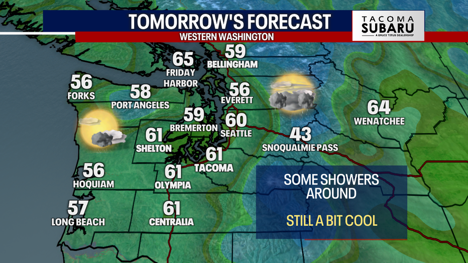 Another cool day on Sunday.