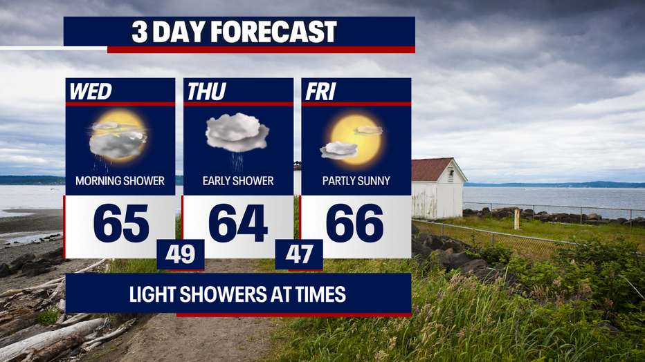 Occasionally damp weather is possible at times in Seattle.