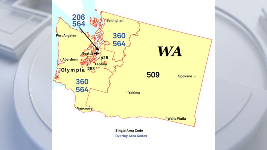 new area code map
