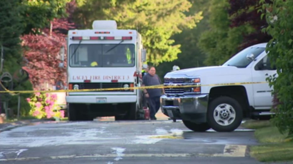 An investigation is underway after a deadly Tuesday morning house fire in Lacey.
Authorities believe the fire happened around 1:30 a.m. near the corner of 21st Avenue Southeast and Westlake Drive Southeast. This area is just east of Chambers Lake.
Lacey Fire District Three and the Lacey Police Department arrived and found a mobile home fully engulfed. FOX 13 crews responded to the incident and were able to confirm that a 10-year-old and a 17-year-old are dead.
It's unclear how the fire started. Further information is limited at this time.
This is a developing story. Check back for updates.