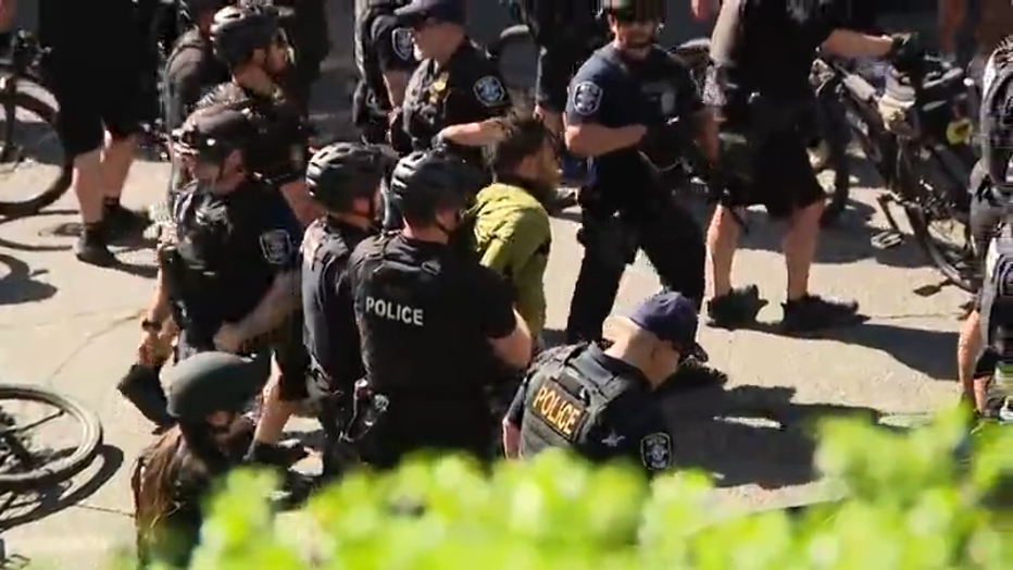 arrest at protest photo
