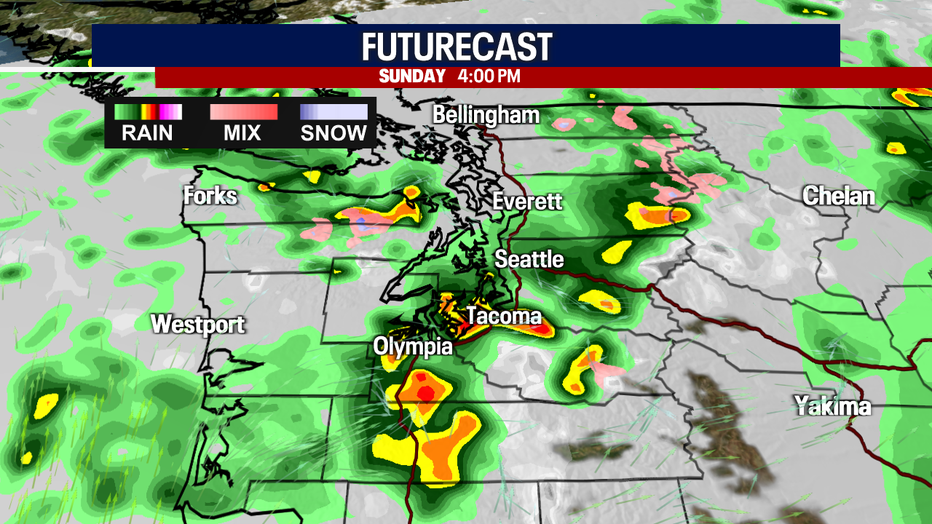 Locally heavy downpours could create tricky driving conditions in Seattle.
