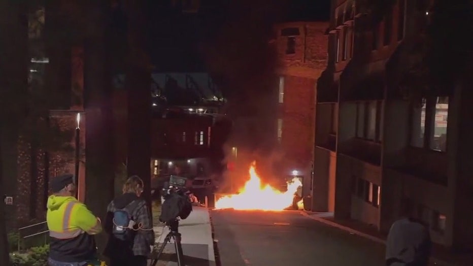 About 30 people were arrested after protests escalated Monday night at the University of Washington. The university released a statement Tuesday morning condemning illegal activity and an antisemitic statement issued by a
