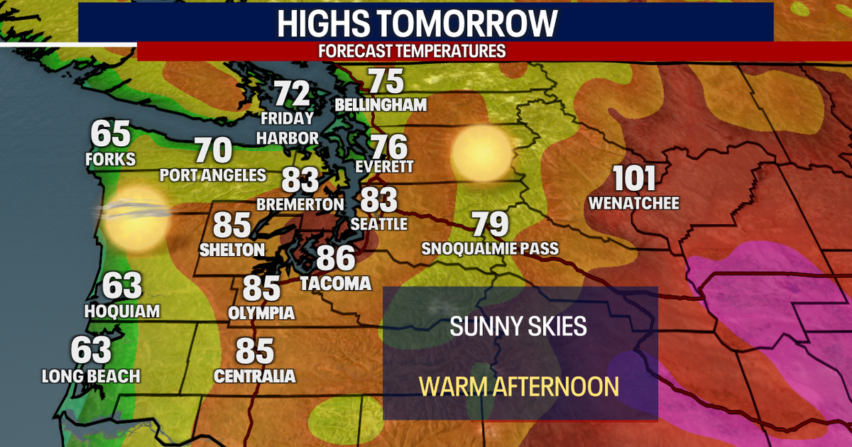 Another warm day Tuesday, highs in the 80s | FOX 13 Seattle