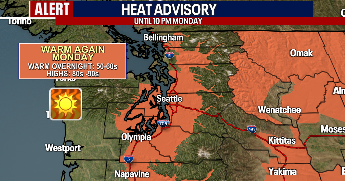 Heat Advisory continues Monday, highs in the 80s again | FOX 13 Seattle