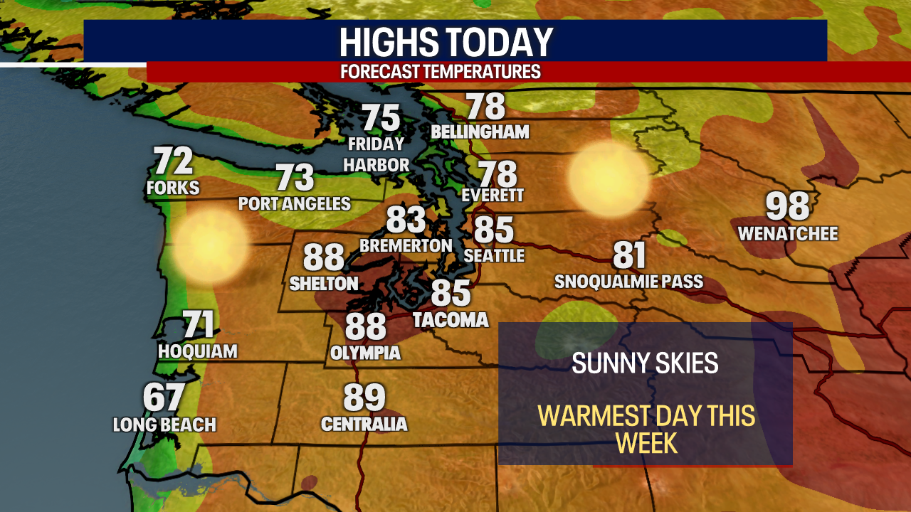 Seattle weather: Warm and sunny stretch ahead