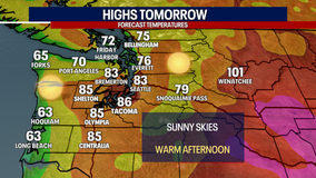 Seattle weather: Another warm day Tuesday, highs in the 80s