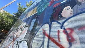 Video shows taggers covering beloved Seattle U-District mural in graffiti