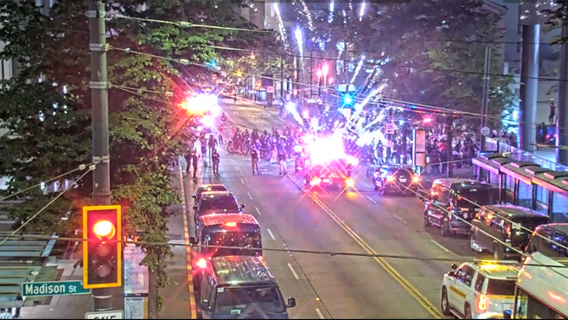 8 people arrested during anti-ICE protest in Seattle