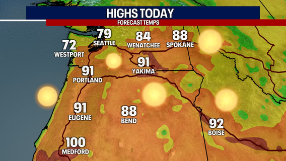 Seattle weather: Temps to hit 80 degrees early in week