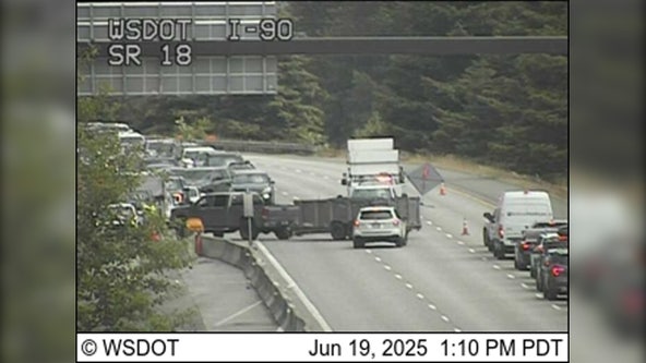 Pedestrian killed in WA I-90 crash, driver arrested after attempted carjacking