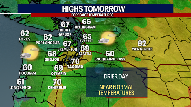 Seattle weather: Mild and partly sunny Thursday